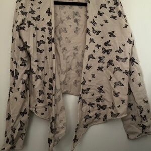 Garnet Hill XL 100% cashmere open sweater